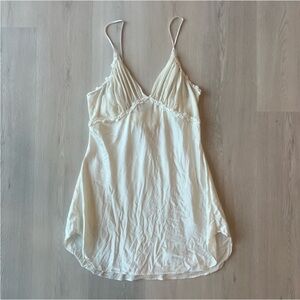 Victoria's Secret Cream Silk lingerie slip nightgown